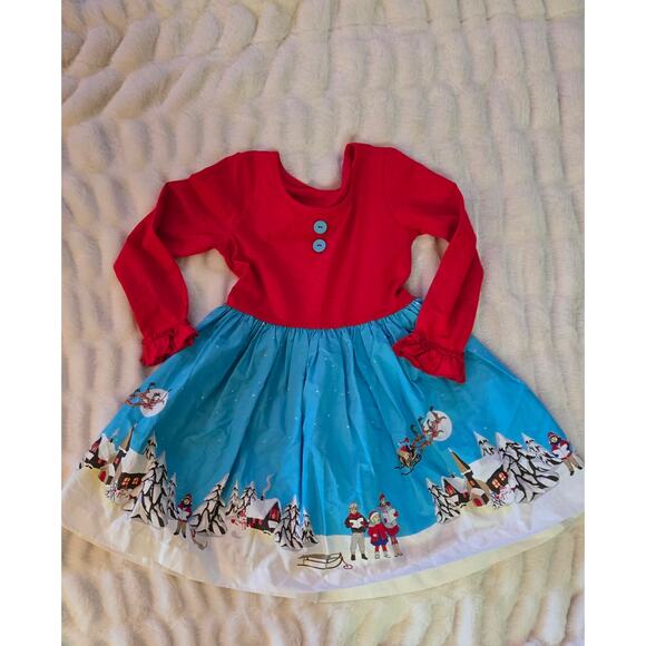 Eleanor Rose Twas the Night Before Christmas Dress sz 6-7 Pristine Holiday - Picture 1 of 4